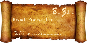 Bradl Zseraldin névjegykártya